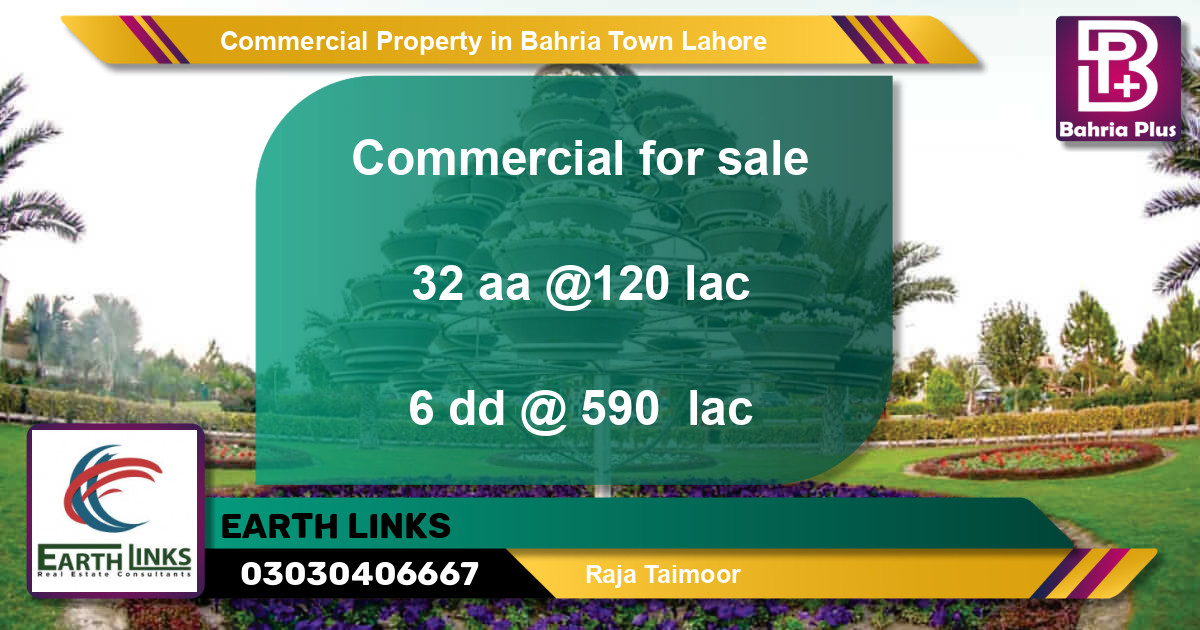 Commercial Property for Sale in Bahria Town, Lahore - (BP-77969)