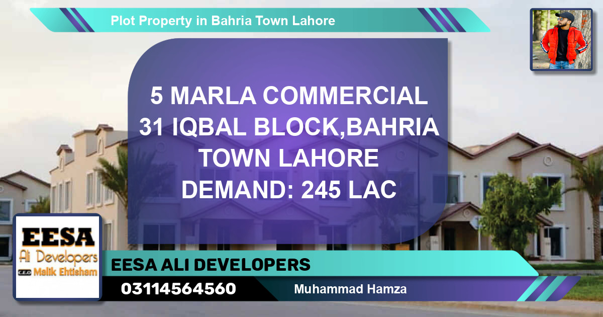 Commercial Plot for Sale in Bahria Town, Lahore - (BP-77987)
