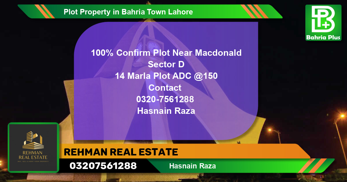 Residential Plot for Sale in Bahria Town, Lahore - (BP-77989)