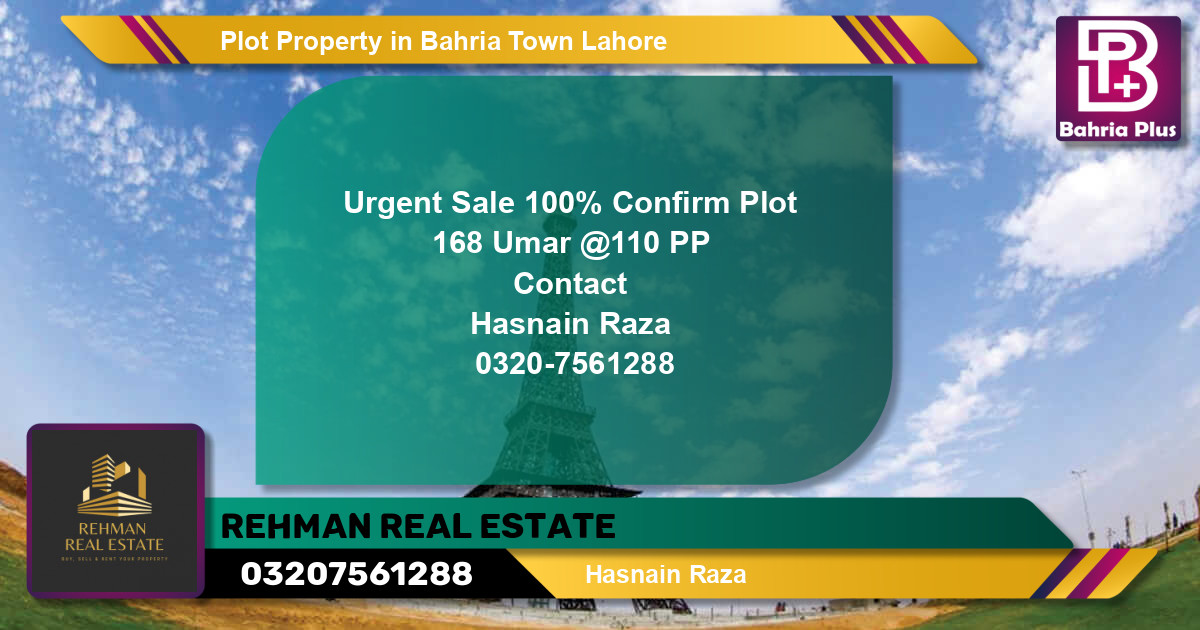 Residential Plot for Sale in Bahria Town, Lahore - (BP-77994)