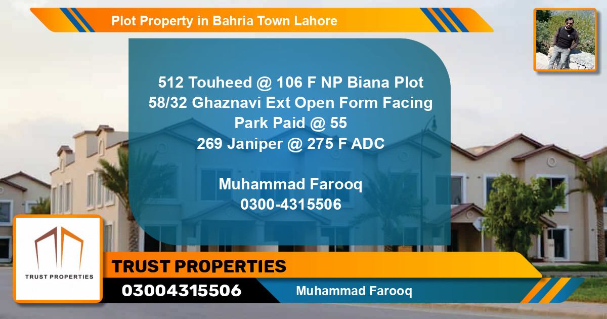 Residential Plot for Sale in Bahria Town, Lahore - (BP-77995)