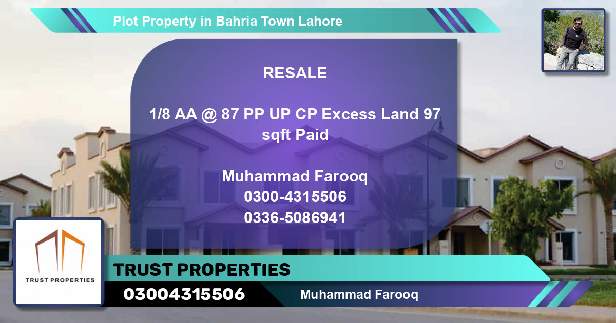 Residential Plot for Sale in Bahria Town, Lahore - (BP-78002)