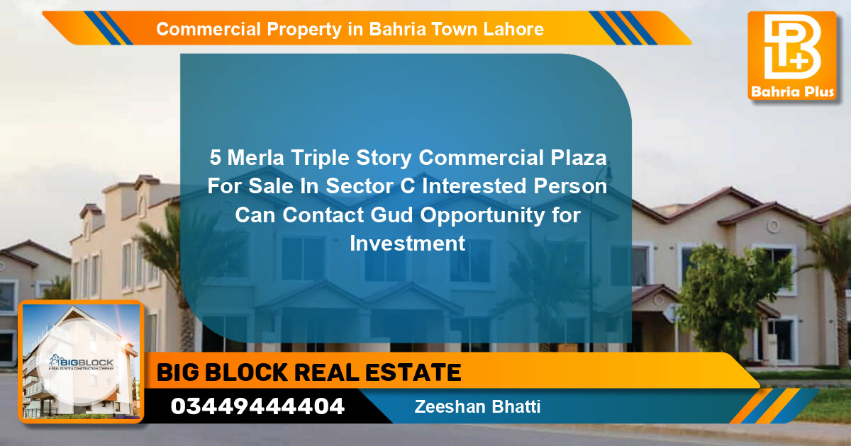 Commercial Property for Sale in Bahria Town, Lahore - (BP-78020)