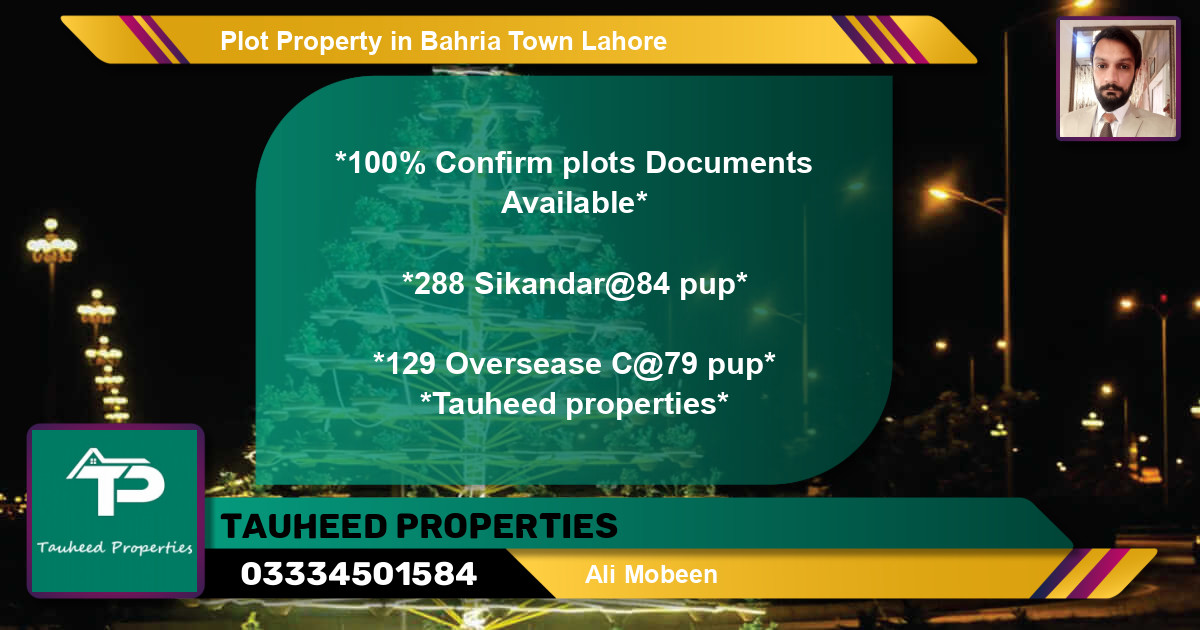 Residential Plot for Sale in Bahria Town, Lahore - (BP-78031)