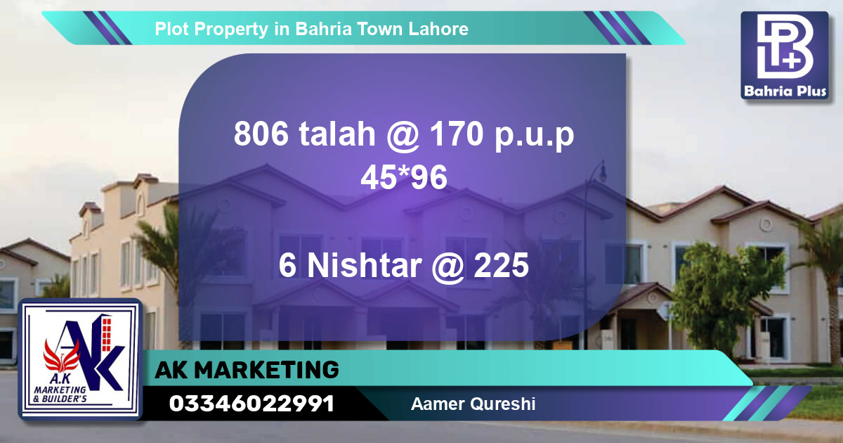 Residential Plot for Sale in Bahria Town, Lahore - (BP-78039)