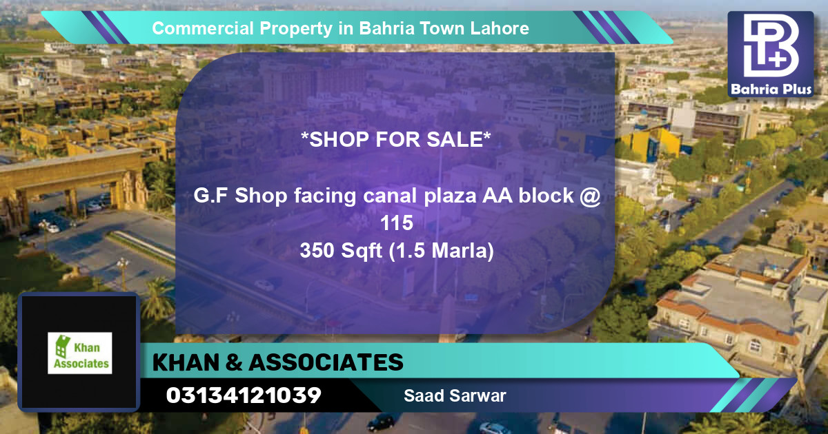 Commercial Property for Sale in Bahria Town, Lahore - (BP-78046)
