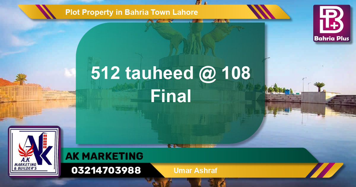 Residential Plot for Sale in Bahria Town, Lahore - (BP-78067)