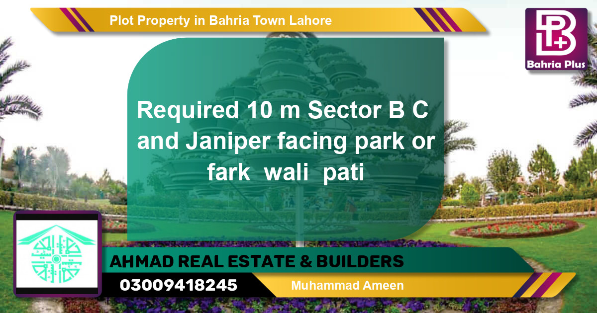Residential Plot for Sale in Bahria Town, Lahore - (BP-78068)