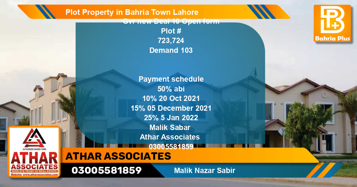 Residential Plot for Sale in Bahria Town, Lahore - (BP-78075)