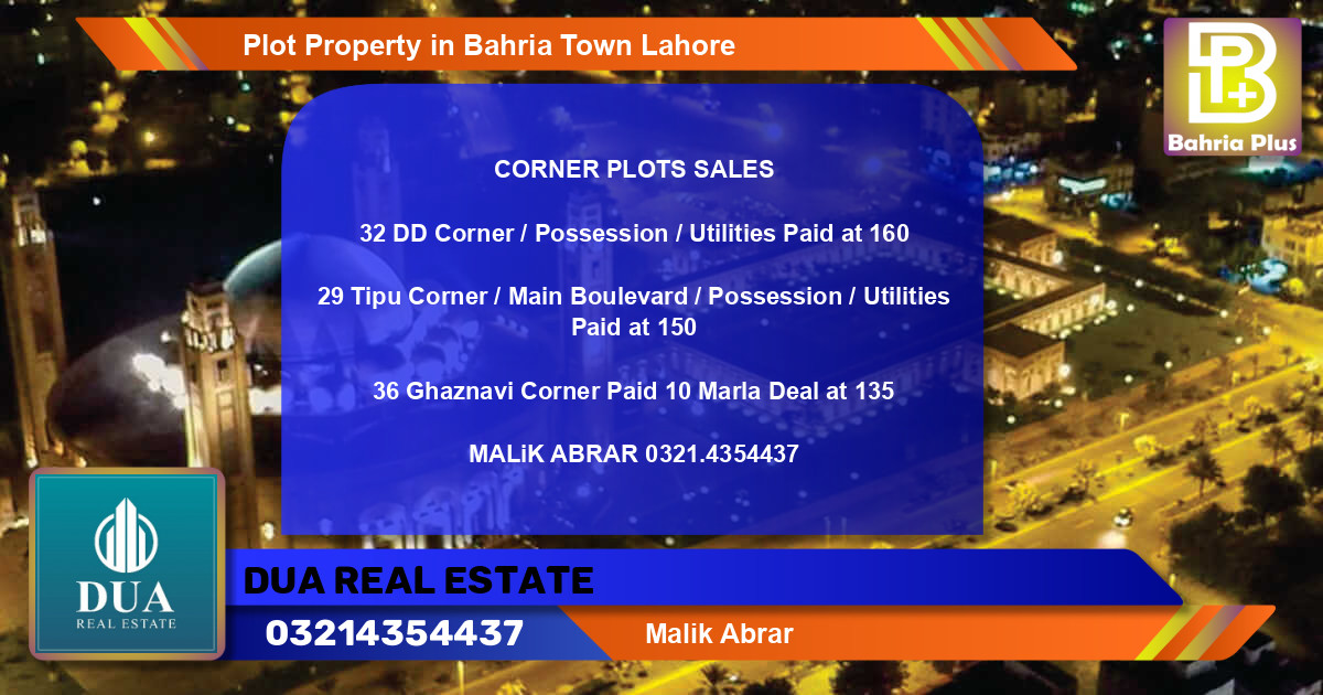 Residential Plot for Sale in Bahria Town, Lahore - (BP-78096)