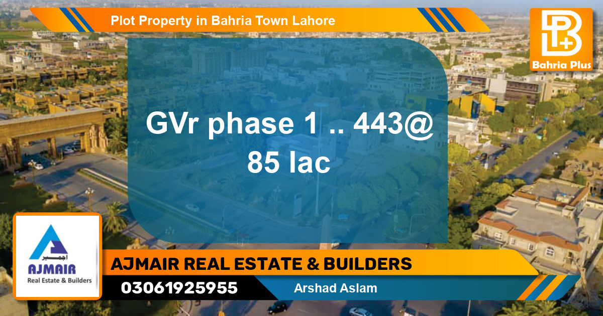 Residential Plot for Sale in Bahria Town, Lahore - (BP-78115)