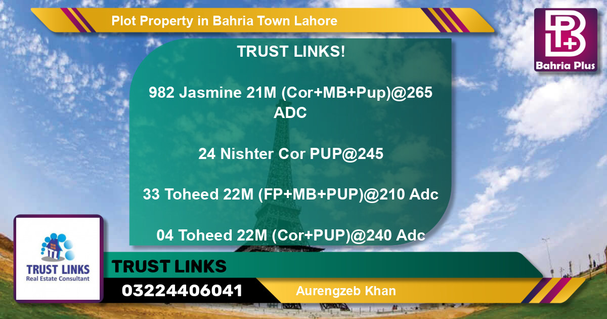 Residential Plot for Sale in Bahria Town, Lahore - (BP-78151)
