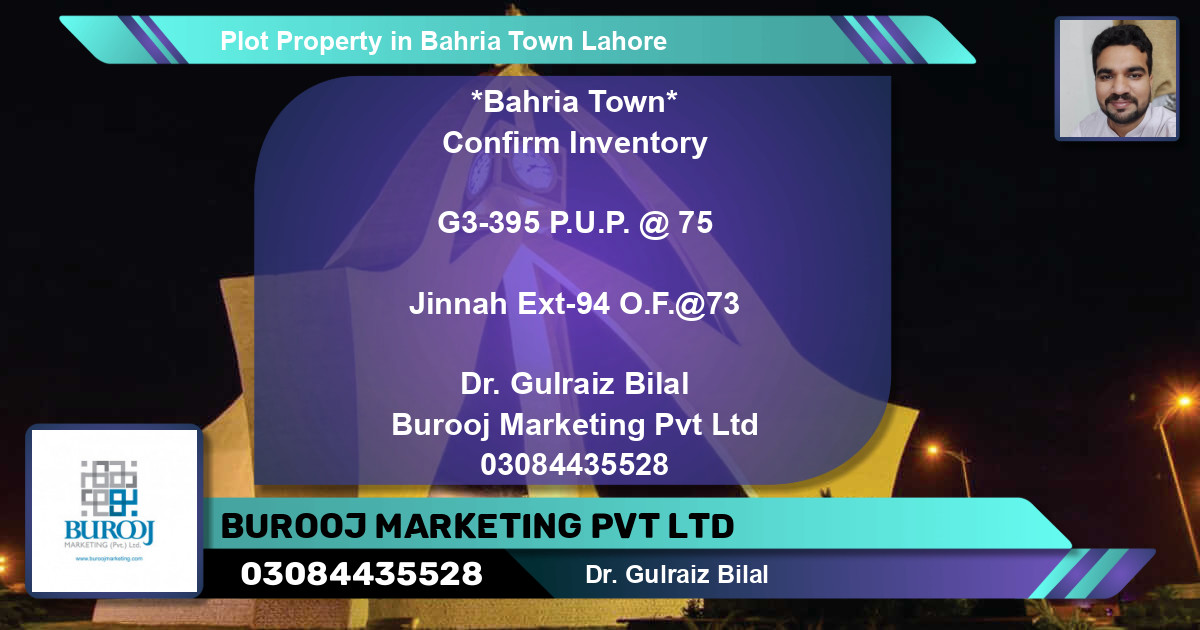 Residential Plot for Sale in Bahria Town, Lahore - (BP-78164)