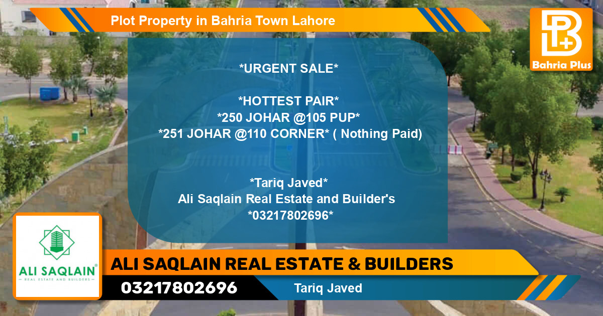 Residential Plot for Sale in Bahria Town, Lahore - (BP-78185)