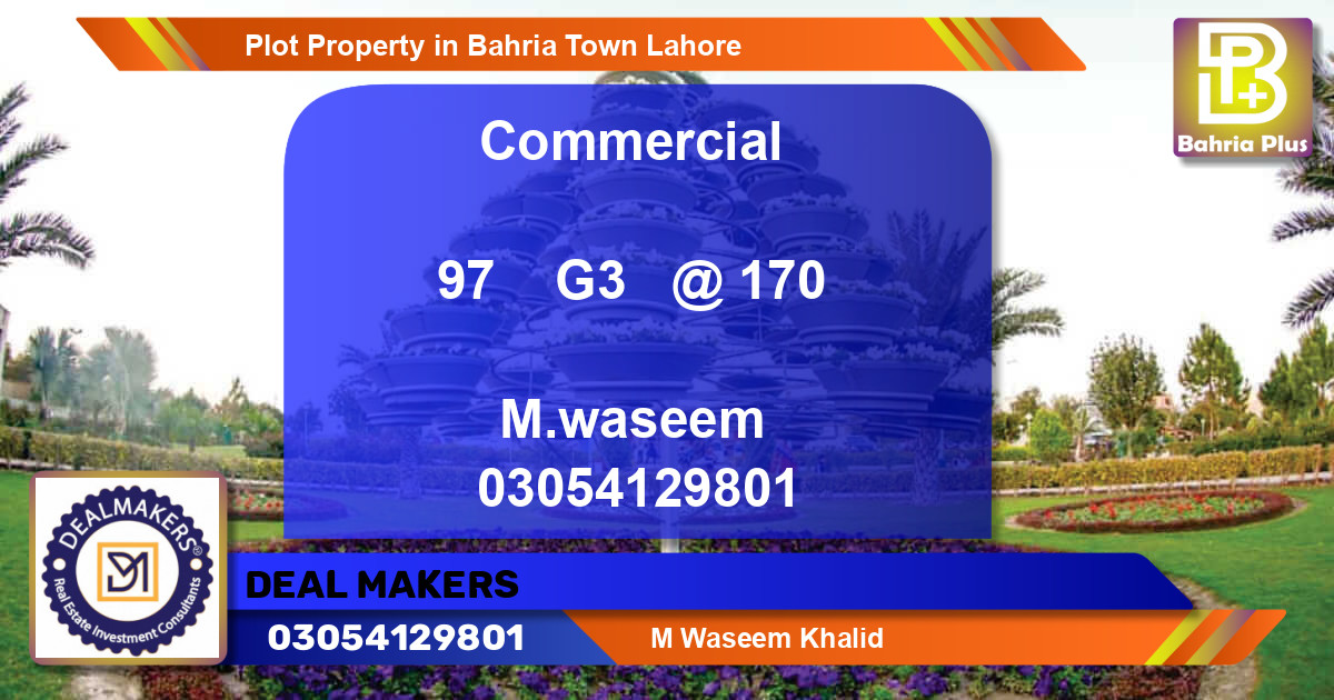 Commercial Plot for Sale in Bahria Town, Lahore - (BP-78187)