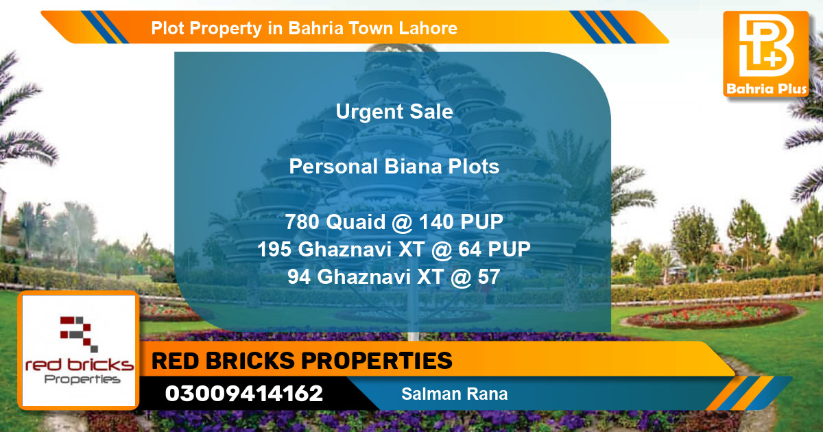Residential Plot for Sale in Bahria Town, Lahore - (BP-78193)