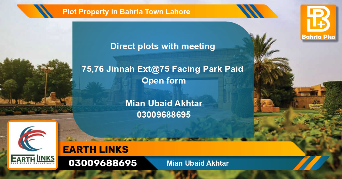 Residential Plot for Sale in Bahria Town, Lahore - (BP-78202)