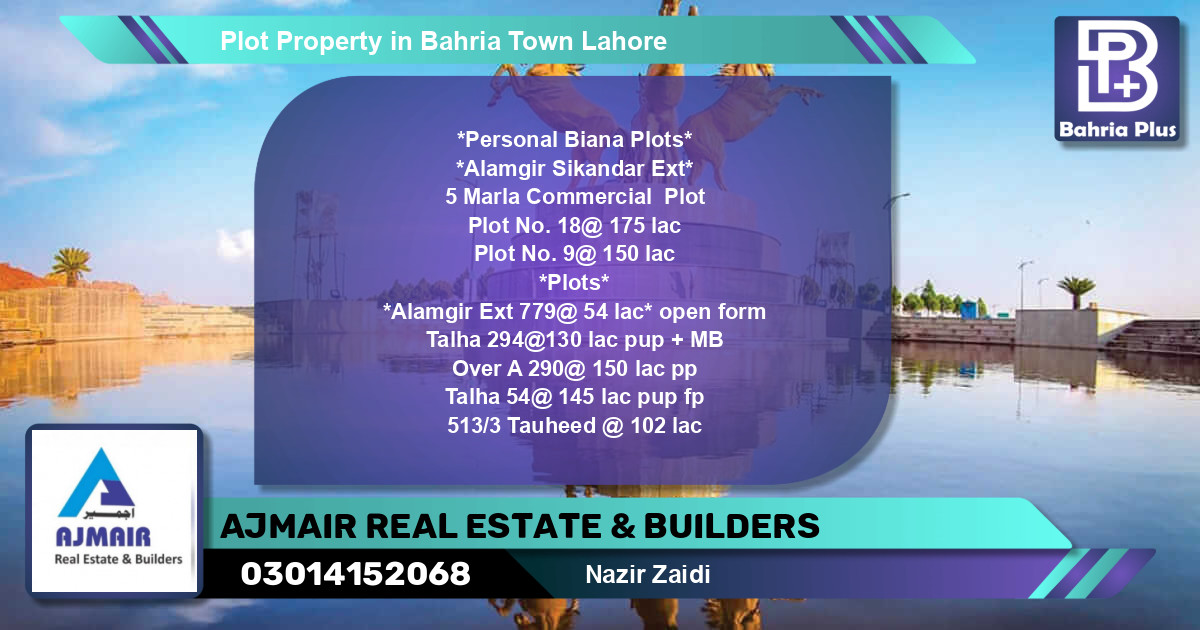 Commercial Plot for Sale in Bahria Town, Lahore - (BP-78209)
