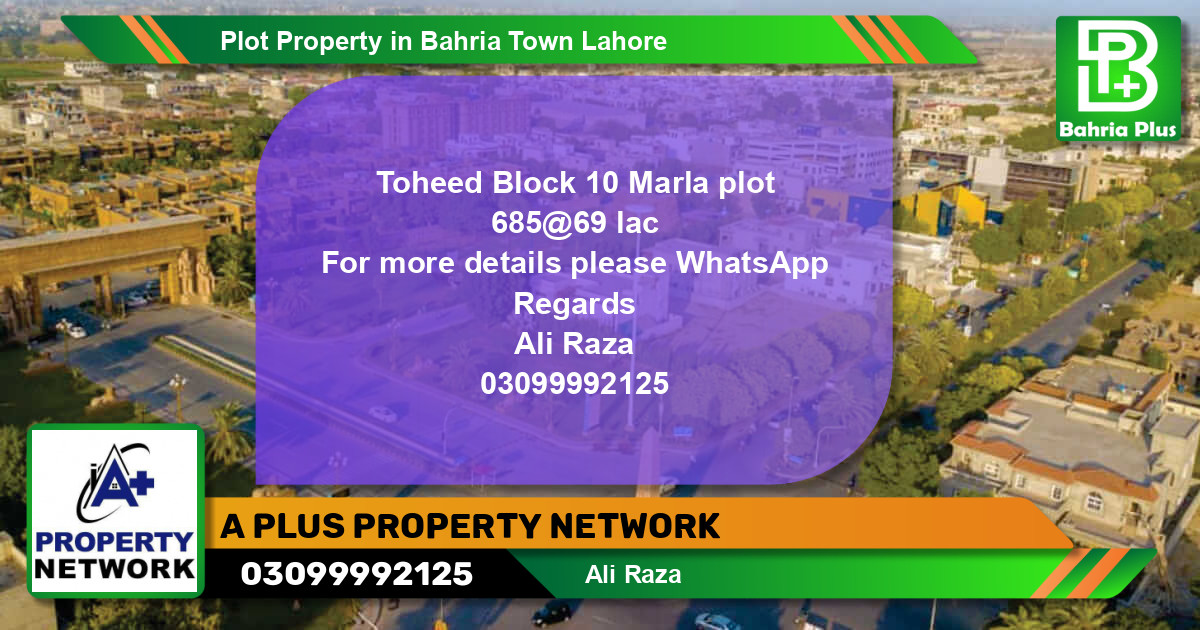 Residential Plot for Sale in Bahria Town, Lahore - (BP-78224)