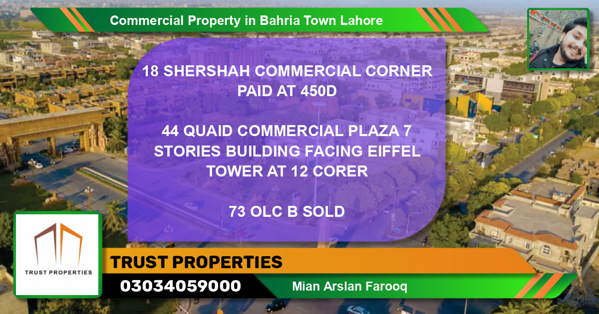 Commercial Property for Sale in Bahria Town, Lahore - (BP-78240)