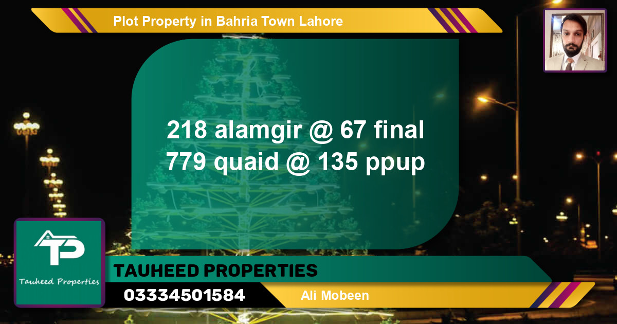 Residential Plot for Sale in Bahria Town, Lahore - (BP-78252)