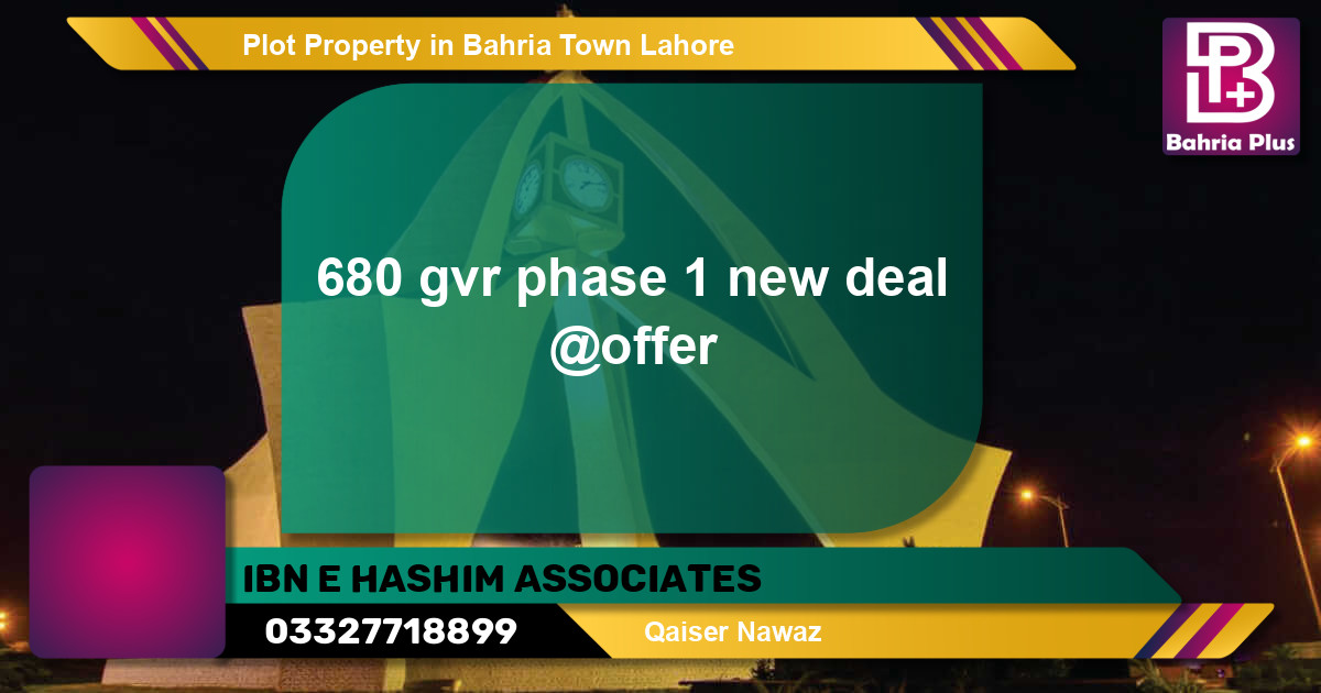 Residential Plot for Sale in Bahria Town, Lahore - (BP-78259)