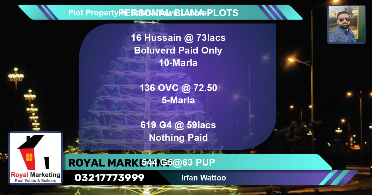 Residential Plot for Sale in Bahria Town, Lahore - (BP-78278)
