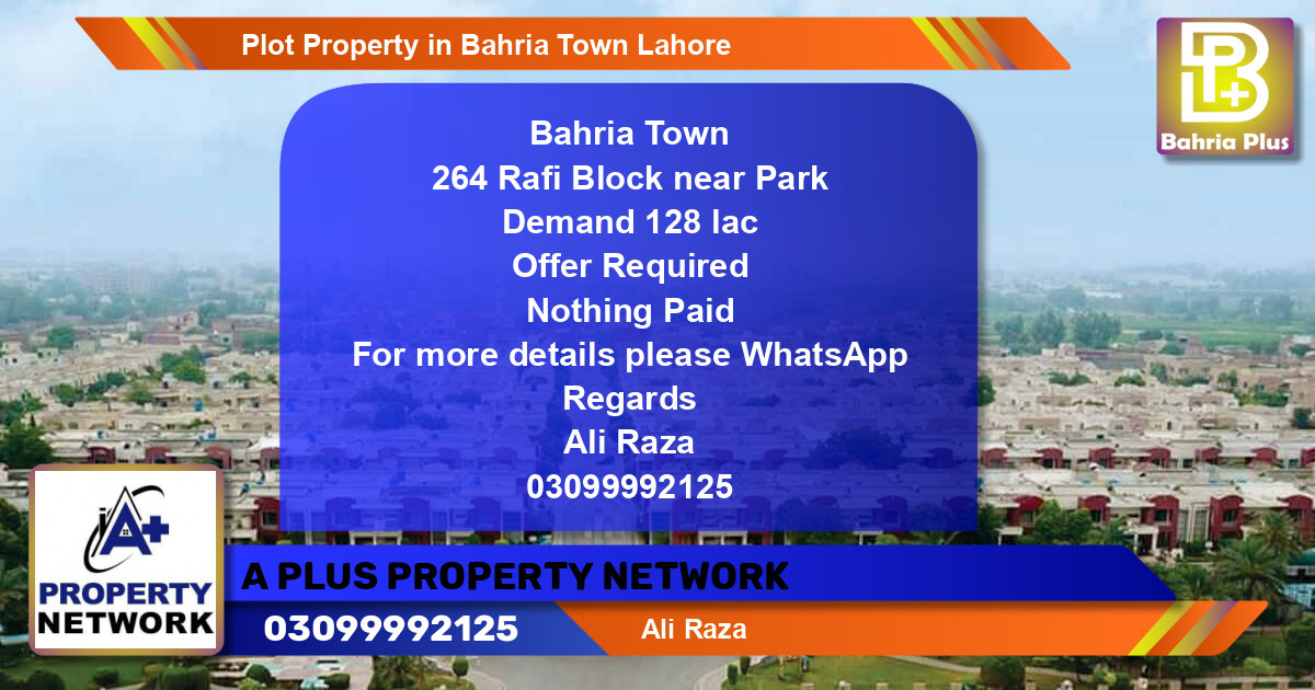 Residential Plot for Sale in Bahria Town, Lahore - (BP-78292)