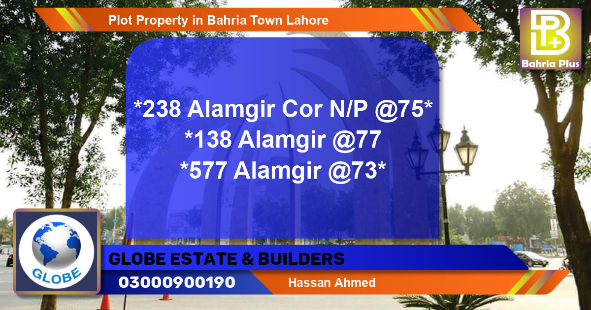 Residential Plot for Sale in Bahria Town, Lahore - (BP-78299)