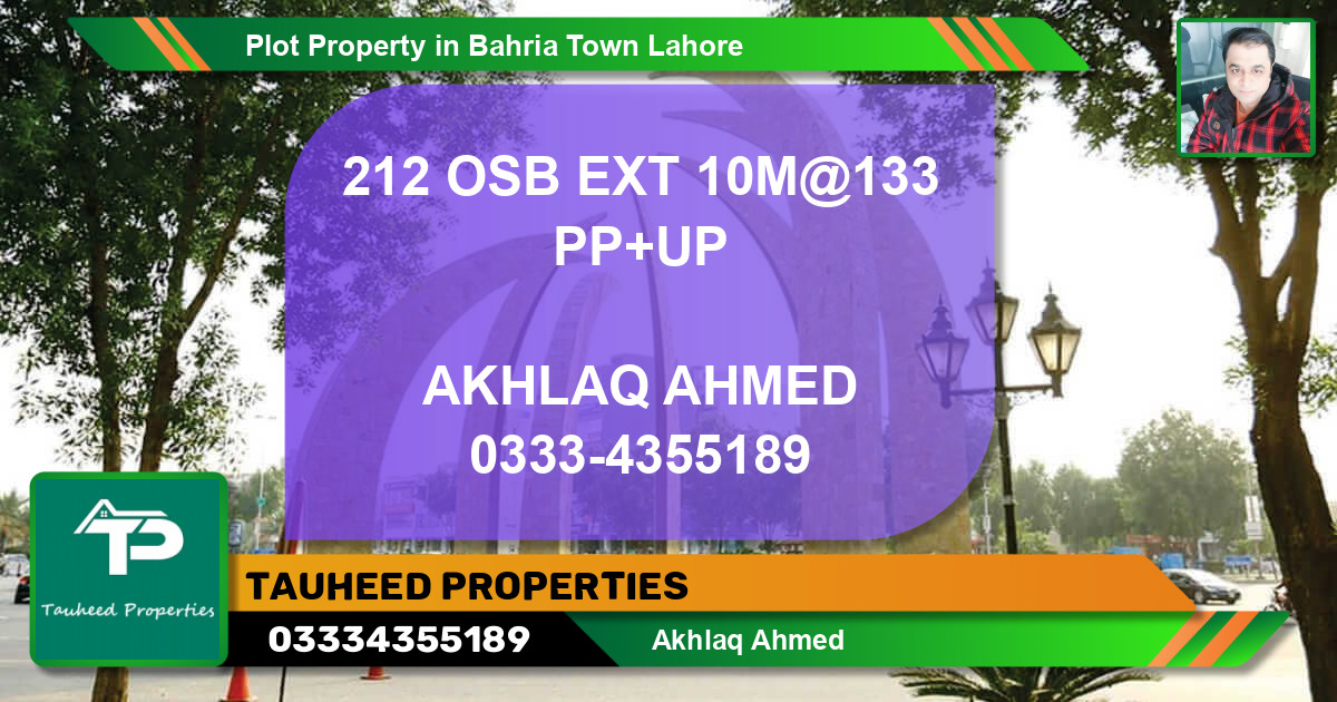 Residential Plot for Sale in Bahria Town, Lahore - (BP-78315)