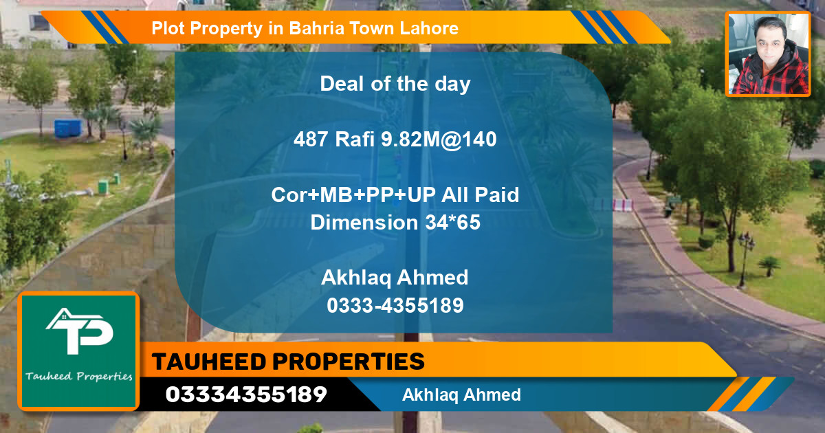 Residential Plot for Sale in Bahria Town, Lahore - (BP-78316)