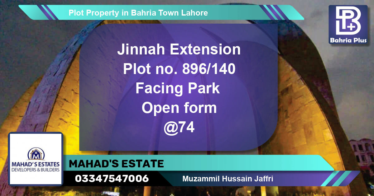 Residential Plot for Sale in Bahria Town, Lahore - (BP-78356)