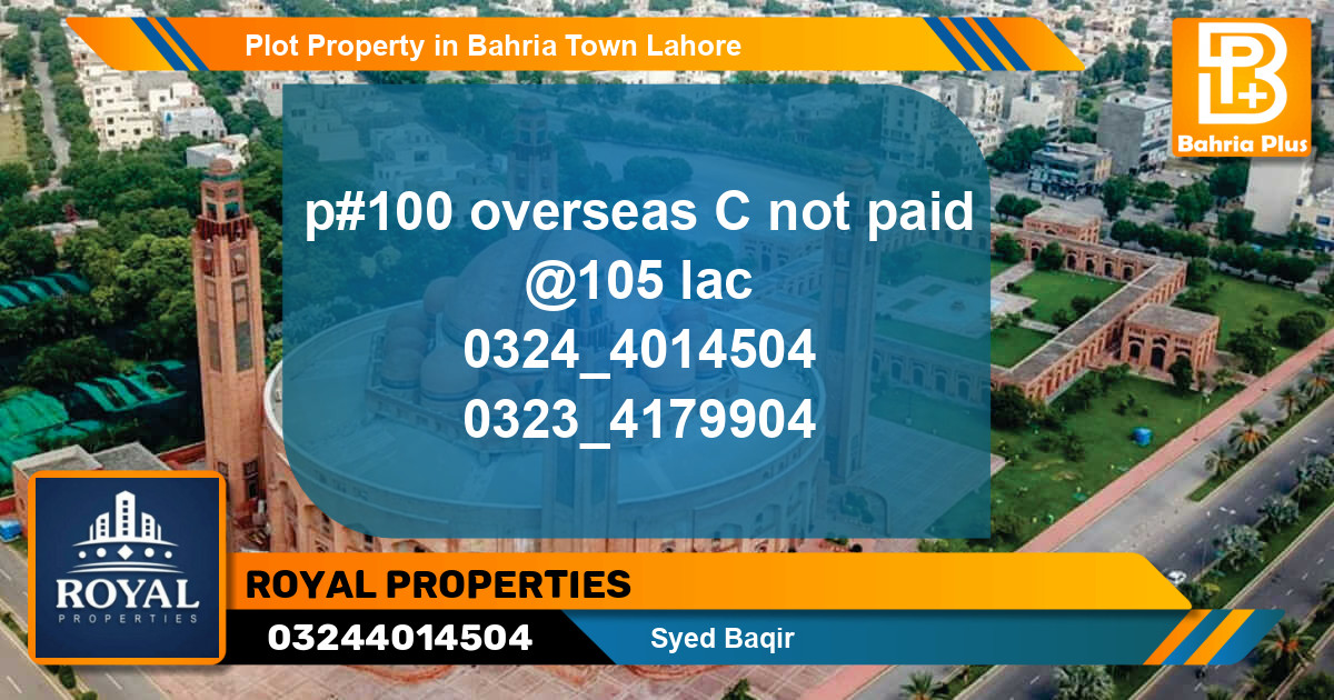 Residential Plot for Sale in Bahria Town, Lahore - (BP-78359)