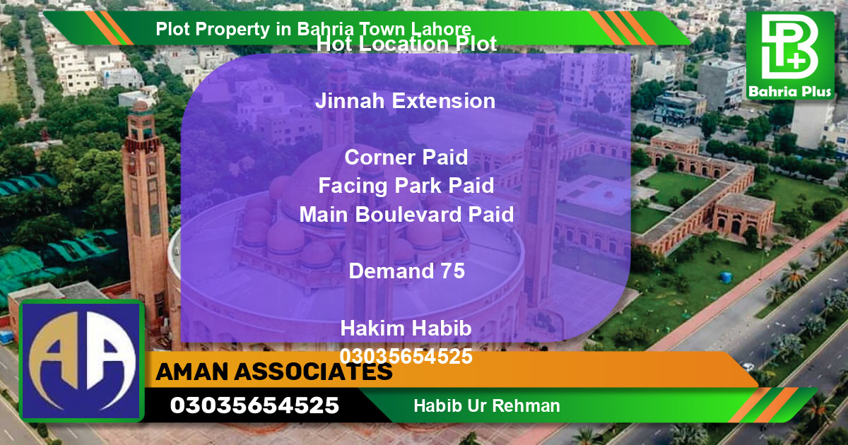 Residential Plot for Sale in Bahria Town, Lahore - (BP-78378)