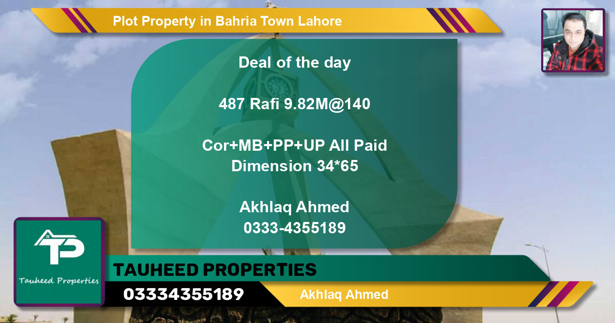 Residential Plot for Sale in Bahria Town, Lahore - (BP-78398)