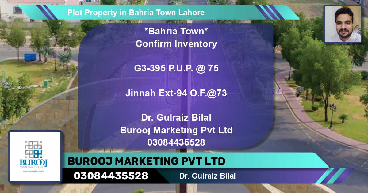 Residential Plot for Sale in Bahria Town, Lahore - (BP-78411)