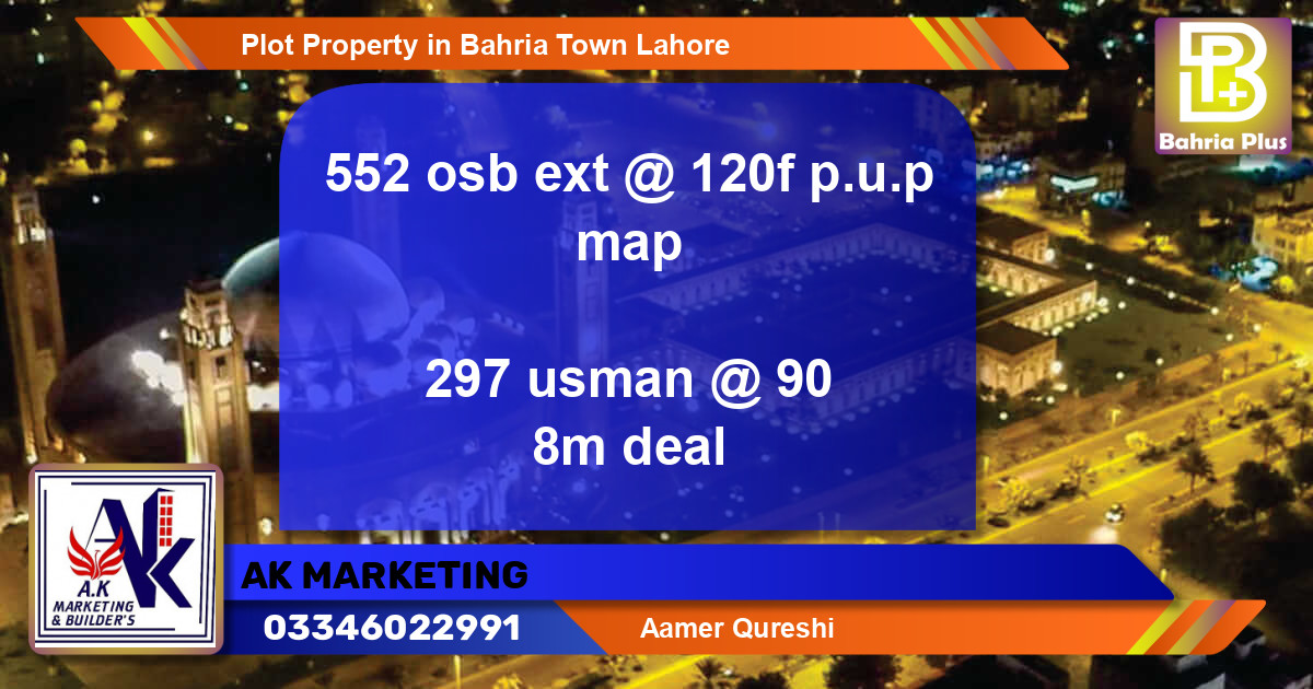 Residential Plot for Sale in Bahria Town, Lahore - (BP-78513)