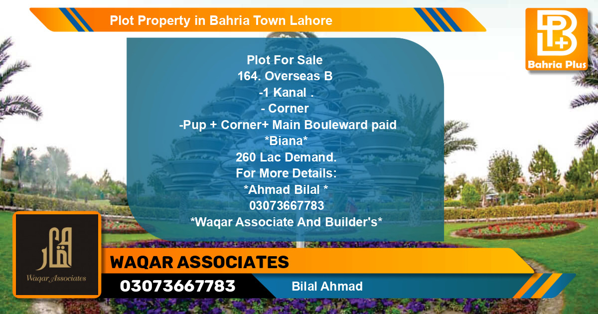 Residential Plot for Sale in Bahria Town, Lahore - (BP-78516)