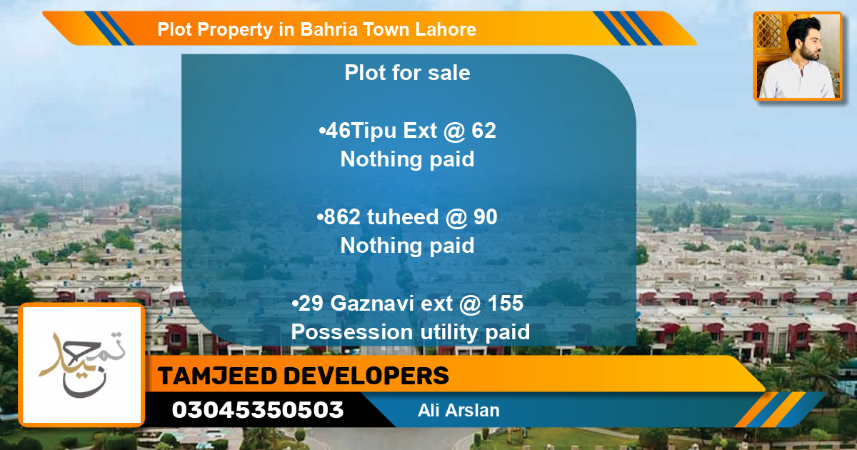 Residential Plot for Sale in Bahria Town, Lahore - (BP-78589)
