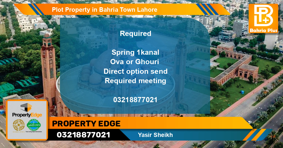 Residential Plot for Sale in Bahria Town, Lahore - (BP-78590)