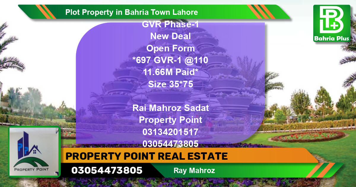 Residential Plot for Sale in Golf Phase 1 -  Bahria Town, Lahore - (BP-78596)