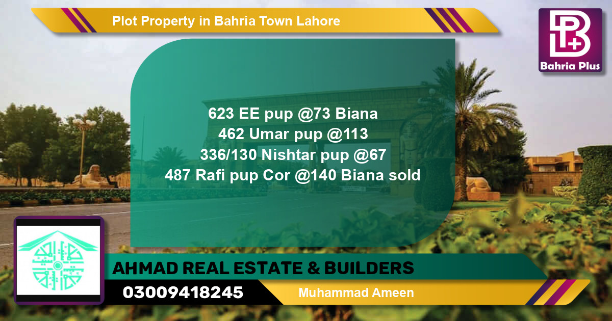 Residential Plot for Sale in Bahria Town, Lahore - (BP-78624)
