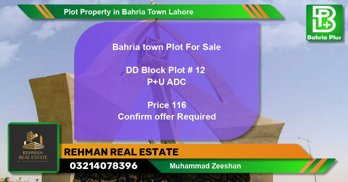 Residential Plot for Sale in Bahria Town, Lahore - (BP-78647)