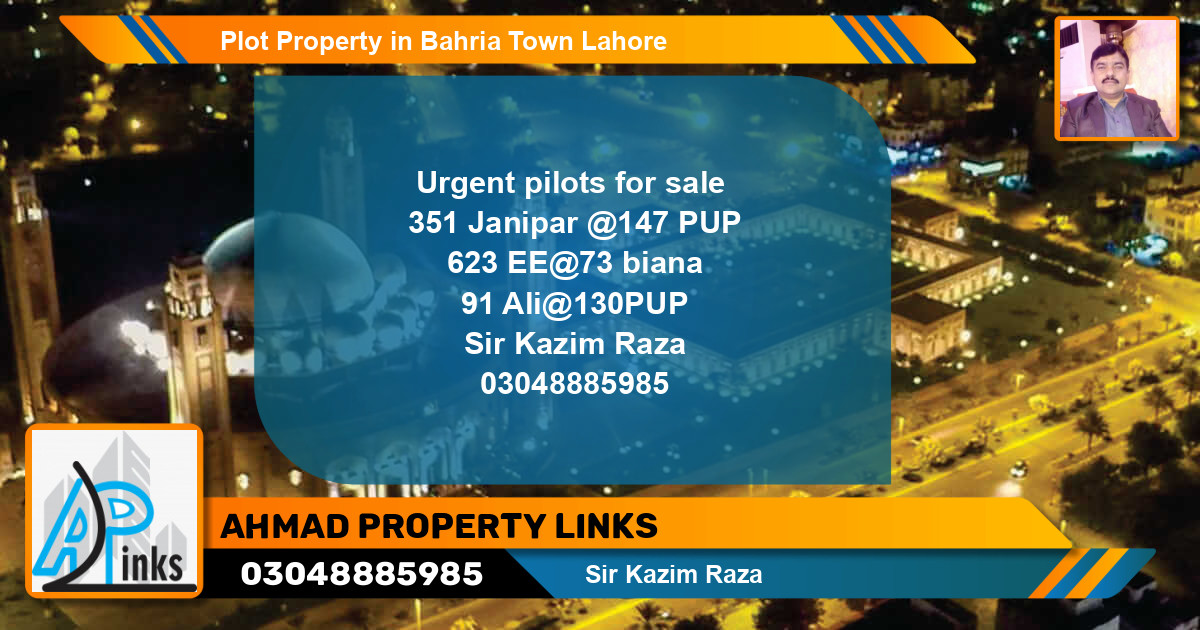 Residential Plot for Sale in Bahria Town, Lahore - (BP-78649)