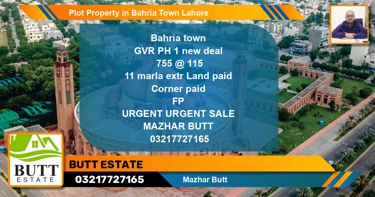 Residential Plot for Sale in Bahria Town, Lahore - (BP-78745)