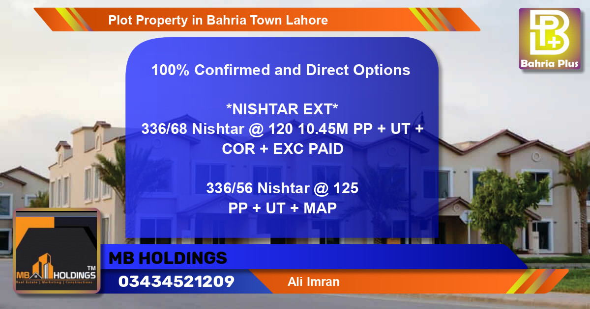 Residential Plot for Sale in Bahria Town, Lahore - (BP-78774)