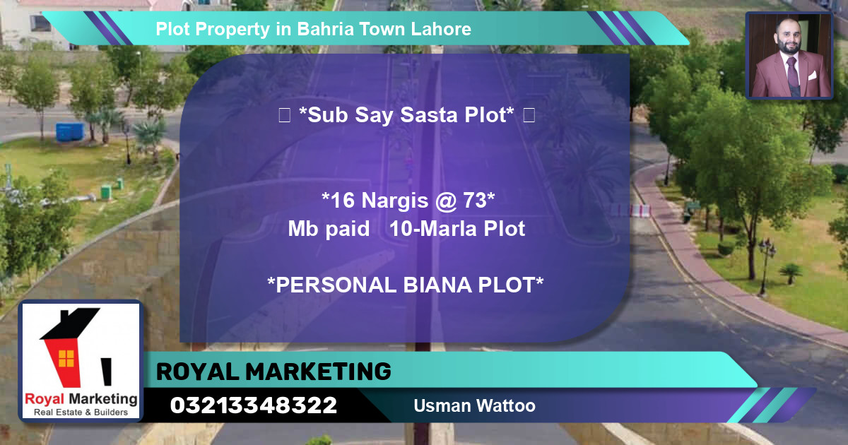 Residential Plot for Sale in Bahria Town, Lahore - (BP-78806)