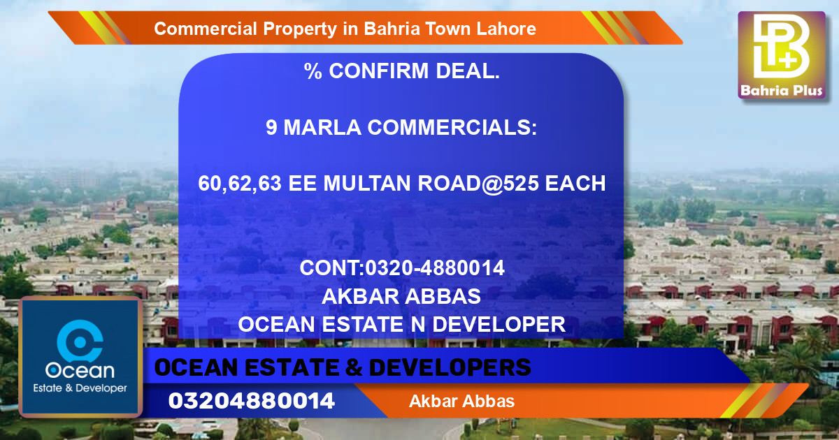 Commercial Property for Sale in Bahria Town, Lahore - (BP-78849)