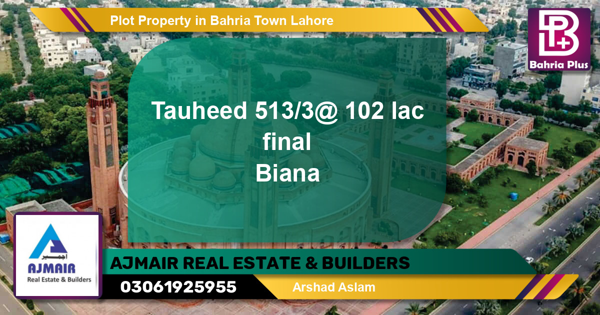 Residential Plot for Sale in Bahria Town, Lahore - (BP-78898)