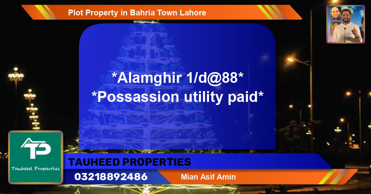 Residential Plot for Sale in Bahria Town, Lahore - (BP-78921)